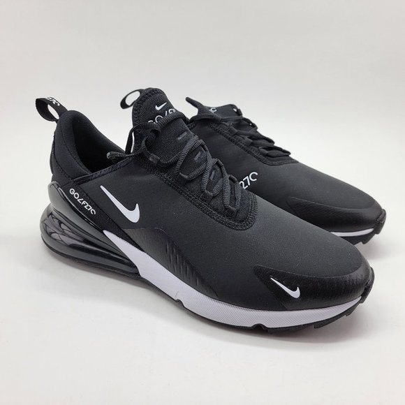 NEW Nike Air Max 270 G Spikeless Golf Shoes Black White